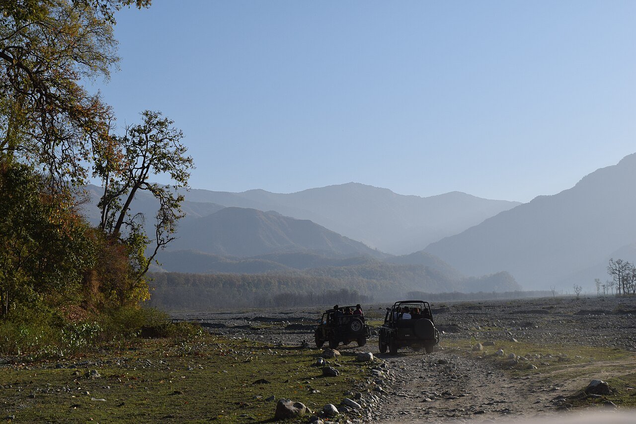 Safari jeep on a Jim Corbett National Park permit booking