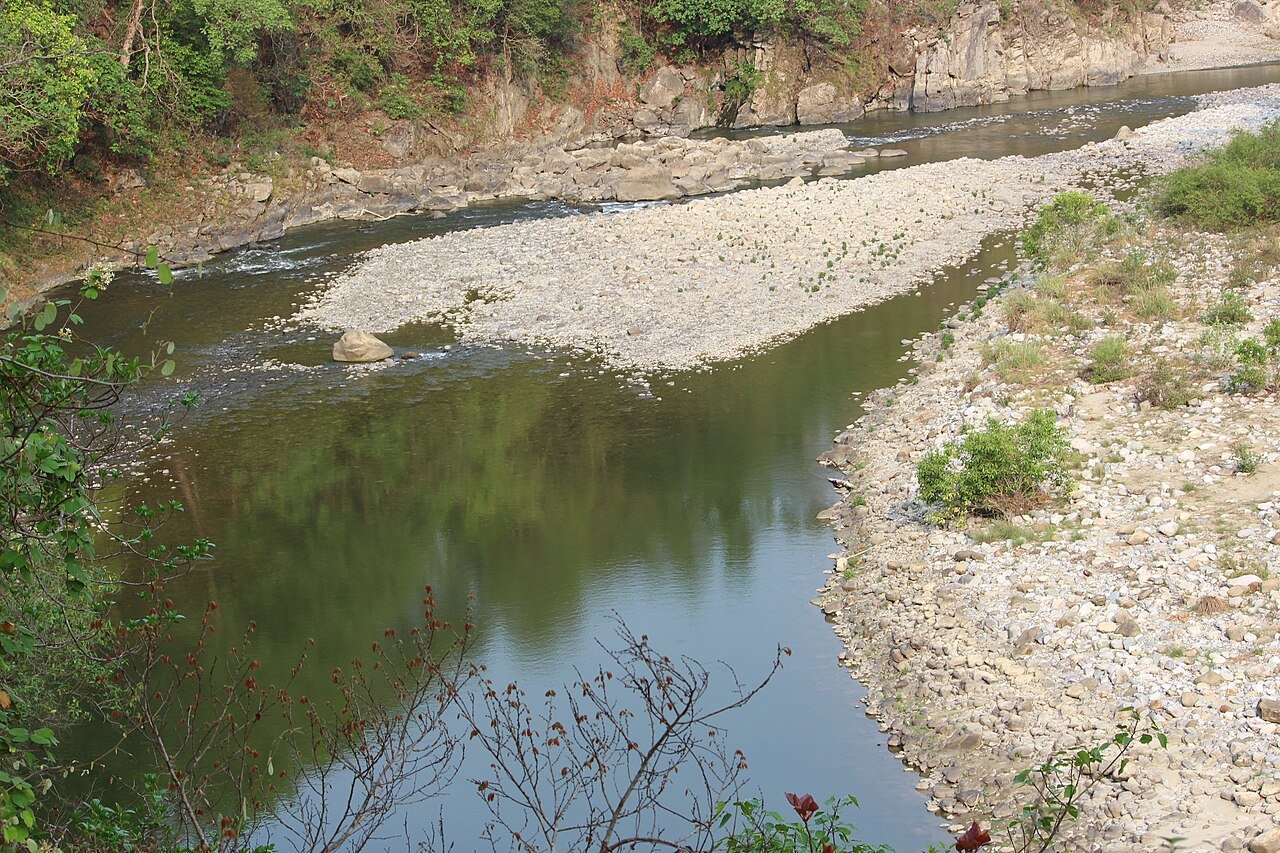 The Ramganga river during the monsoon season near Jim Corbett National Park